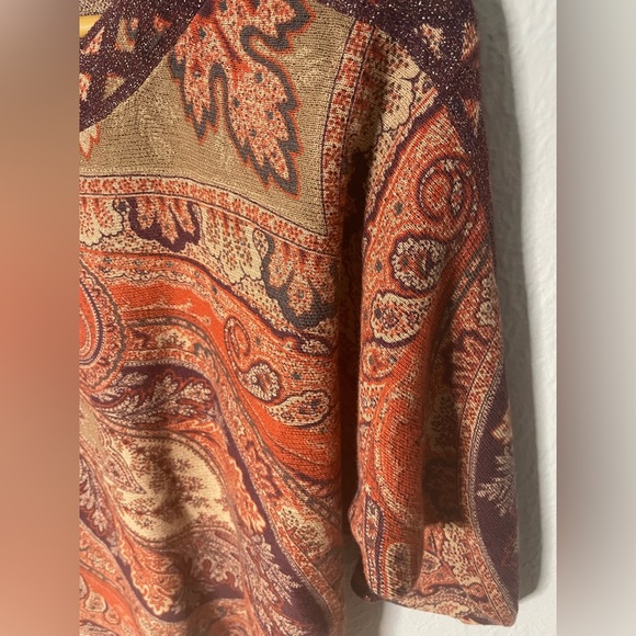 Chico’s NWT Coco Paisley Detail Pullover Size 1 (US Size 8/M) - Picture 6 of 10
